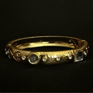 Brighton Versailles Gold Hinged Bangle/Bracelet - NEW